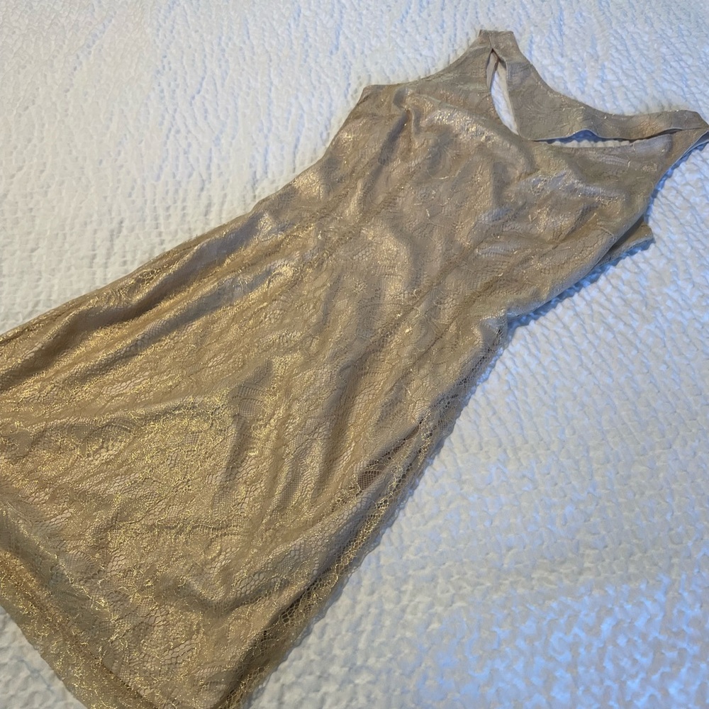 Gold Lace Dress